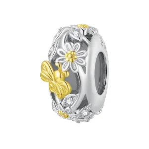 (Bild für) Pandora Style Daisy Bee Silikone Abstandshalter - BSC819