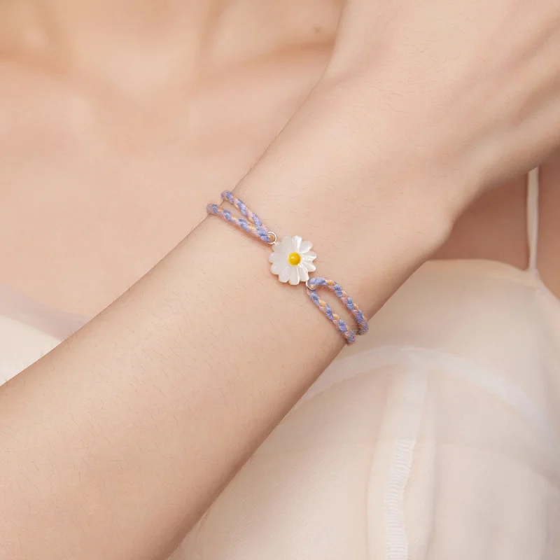 (Bild für) Pandora Style Daisy Cord Armband - SCB250 - Ansicht 5