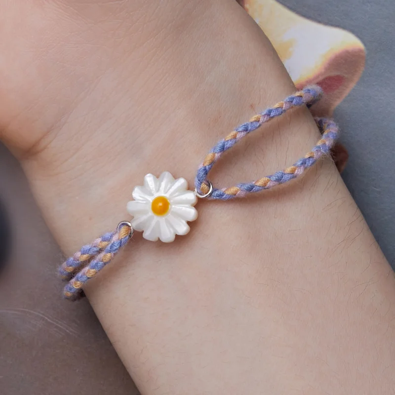 (Bild für) Pandora Style Daisy Cord Armband - SCB250 - Ansicht 6