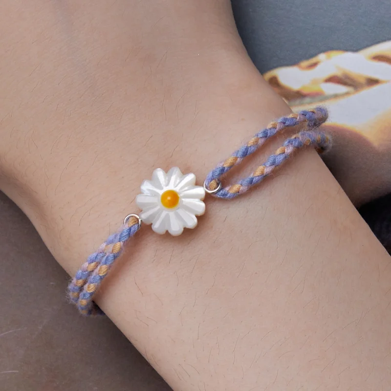 (Bild für) Pandora Style Daisy Cord Armband - SCB250 - Ansicht 7