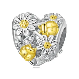 (Bild für) Pandora Style Daisy Ladybug Charm - BSC817