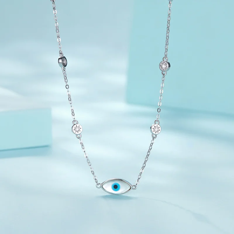 (Bild für) Pandora Style Devil's Eye Halskette - SCN505 - Ansicht 3