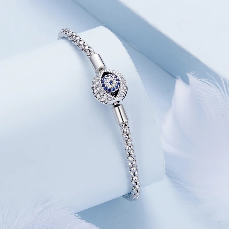 (Bild für) Pandora Style Devil's Eye Kleine Glühbirnen-Kettenarmband - BSB141 - Ansicht 2