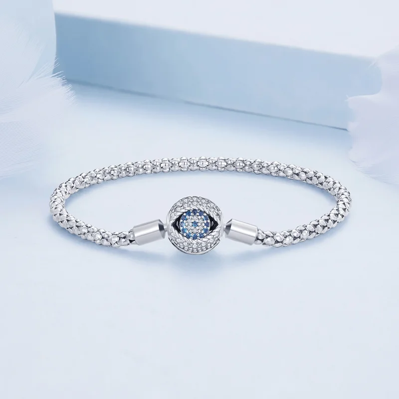 (Bild für) Pandora Style Devil's Eye Kleine Glühbirnen-Kettenarmband - BSB141 - Ansicht 3