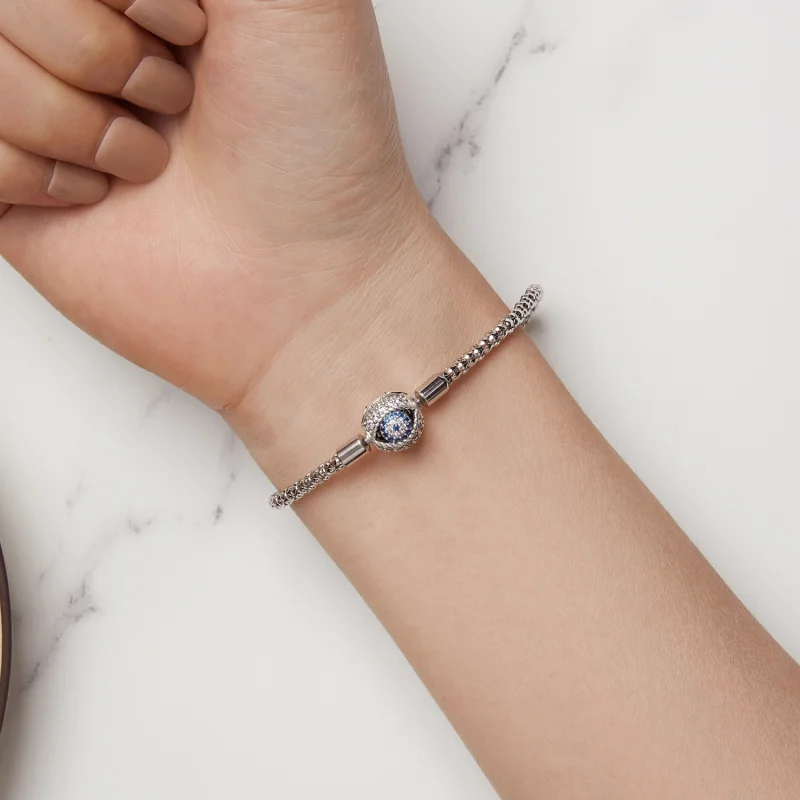 (Bild für) Pandora Style Devil's Eye Kleine Glühbirnen-Kettenarmband - BSB141 - Ansicht 6