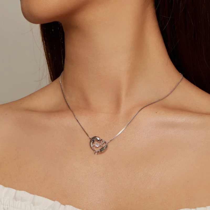 (Bild für) Pandora Style Dolphin Smart Necklace - BSN340 - Ansicht 5