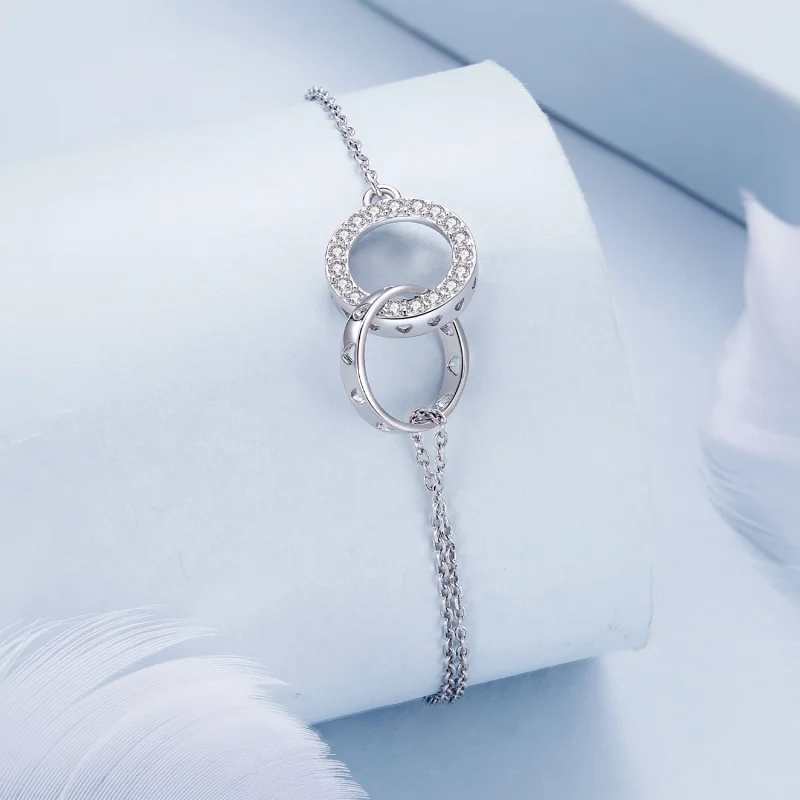 (Bild für) Pandora Style Doppelketten-Armband - BSB151 - Ansicht 2