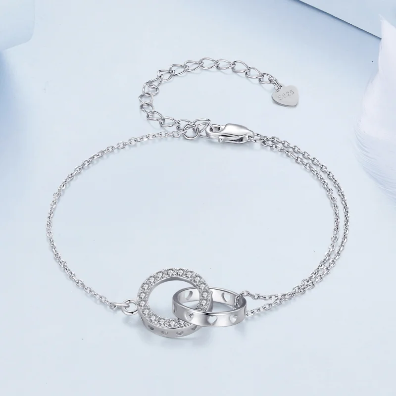(Bild für) Pandora Style Doppelketten-Armband - BSB151 - Ansicht 3