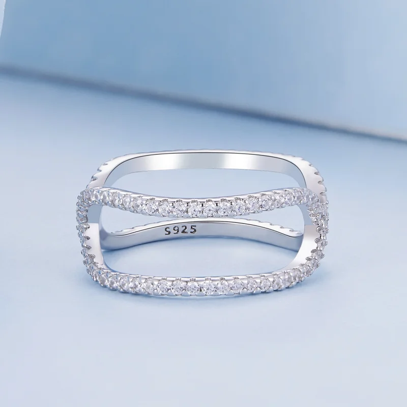 (Bild für) Pandora Style Doppelschicht Ring - BSR386 - Ansicht 3