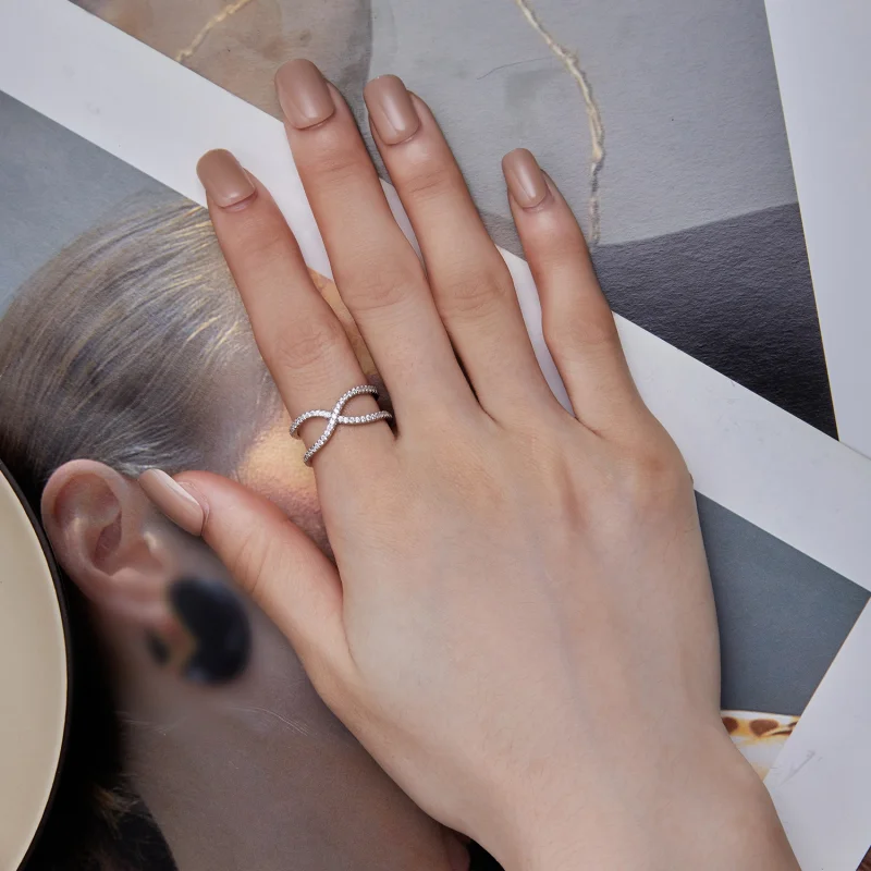 (Bild für) Pandora Style Doppelschicht Ring - BSR386 - Ansicht 5