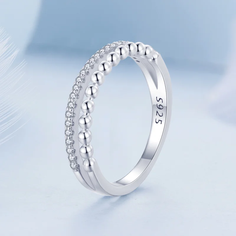(Bild für) Pandora Style Doppelschicht Ring - BSR463 - Ansicht 2