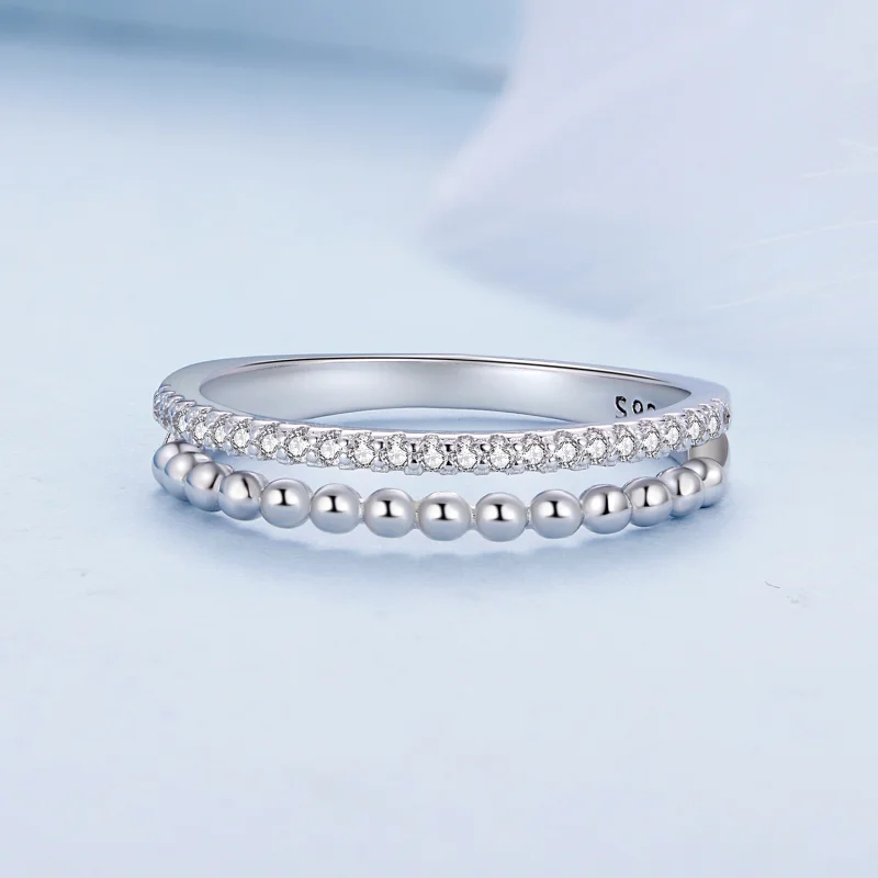 (Bild für) Pandora Style Doppelschicht Ring - BSR463 - Ansicht 3