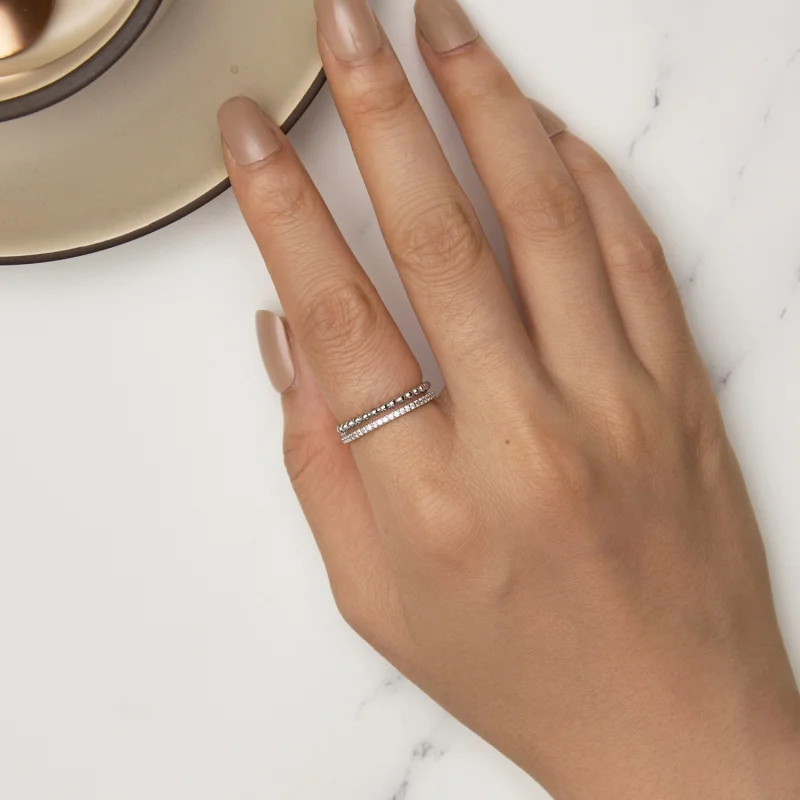 (Bild für) Pandora Style Doppelschicht Ring - BSR463 - Ansicht 5
