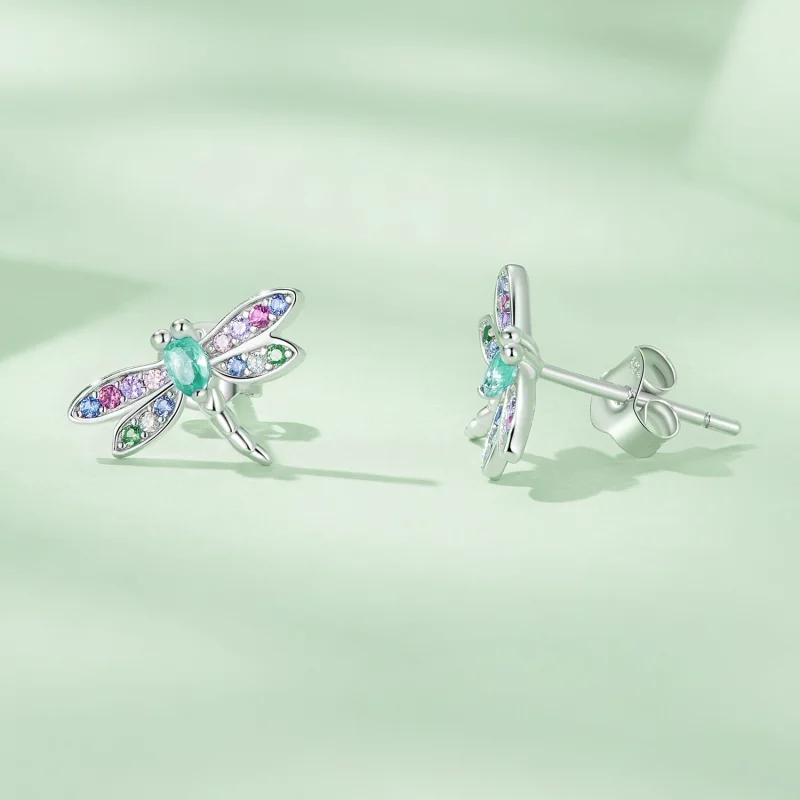 (Bild für) Pandora Style Dragonfly Studs Ohrstecker - BSE795 - Ansicht 3