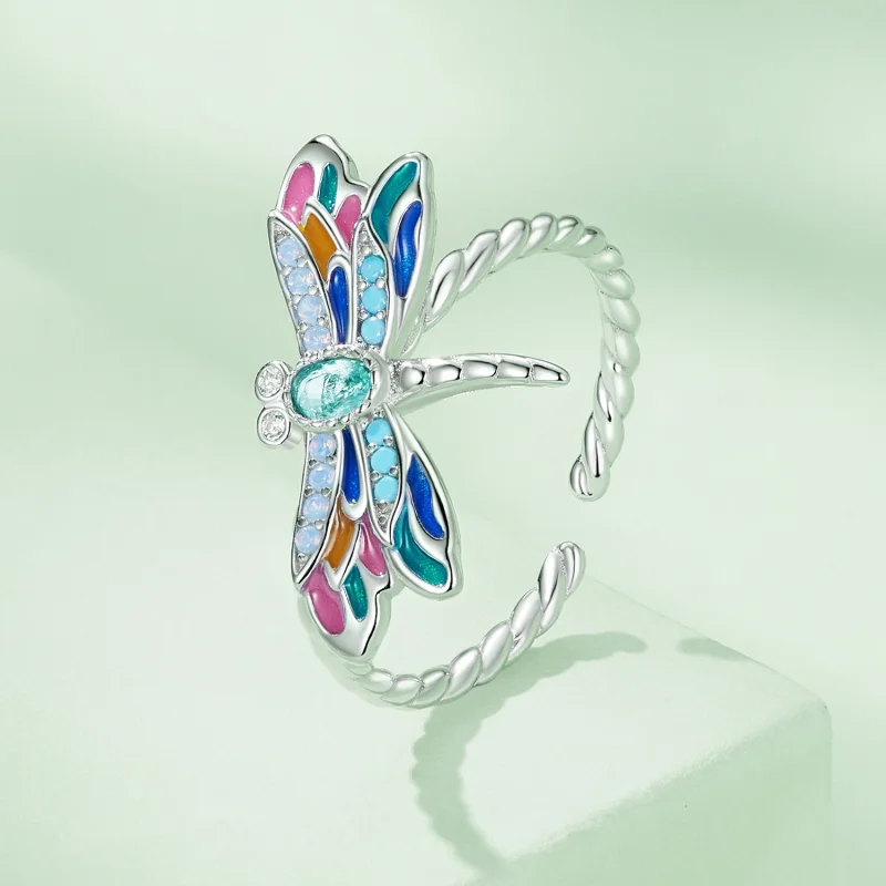 (Bild für) Pandora Style DragonflyOpen Ring - BSR385 - Ansicht 2
