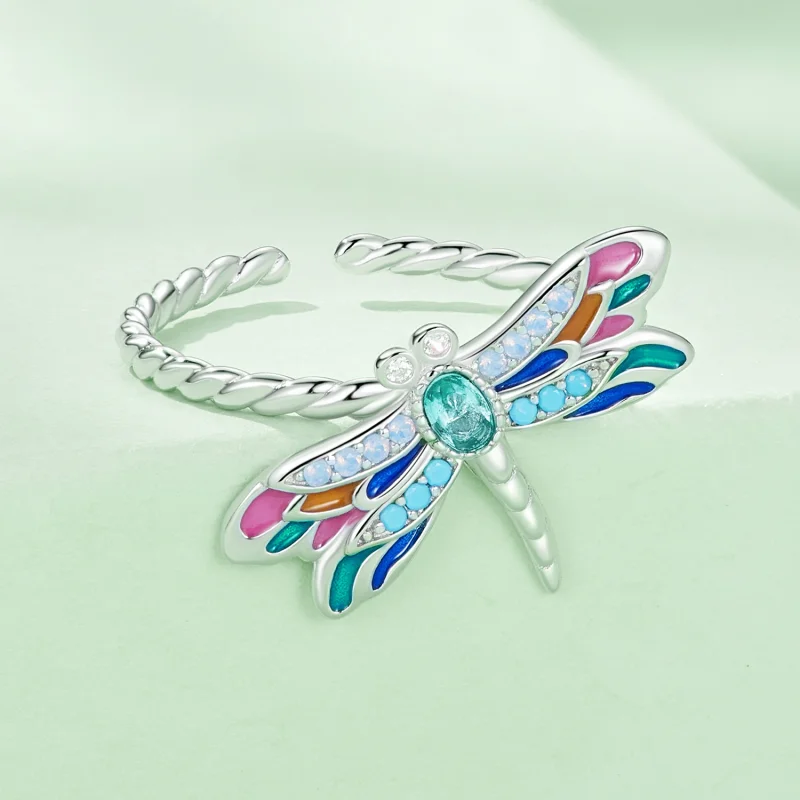 (Bild für) Pandora Style DragonflyOpen Ring - BSR385 - Ansicht 3