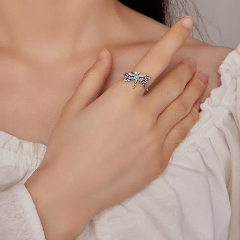 (Bild für) Pandora Style DragonflyOpen Ring - BSR385 - Ansicht 4
