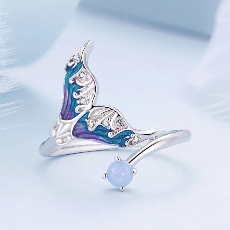(Bild für) Pandora Style Dream Mermaid Open Ring - BSR494-E - Ansicht 3
