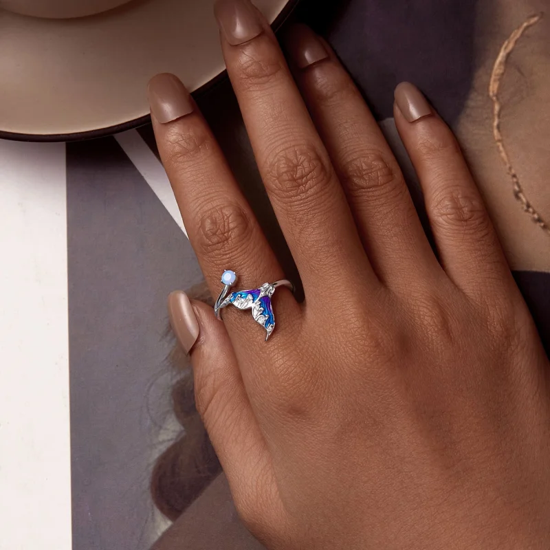 (Bild für) Pandora Style Dream Mermaid Open Ring - BSR494-E - Ansicht 5