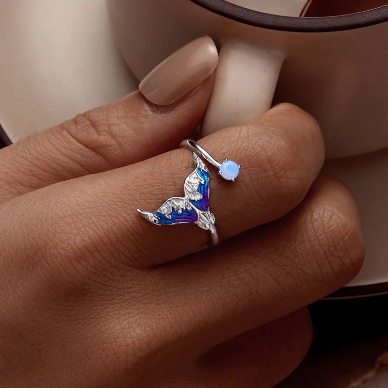 (Bild für) Pandora Style Dream Mermaid Open Ring - BSR494-E - Ansicht 6