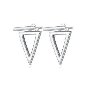 (Bild für) Pandora Style Dreiecks-Stecker Ohrringe - BSE900
