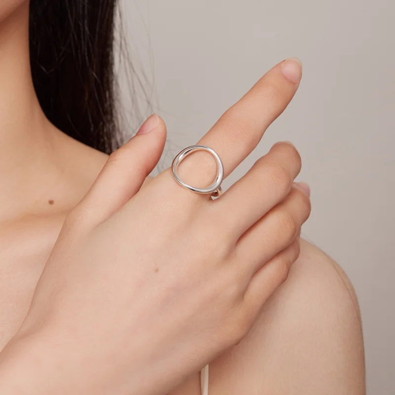 (Bild für) Pandora Style Einfacher Samsara Offener Ring - SCR919 - Ansicht 5