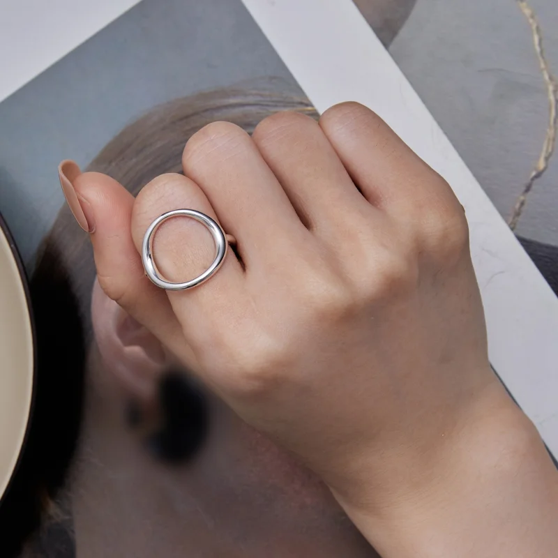 (Bild für) Pandora Style Einfacher Samsara Offener Ring - SCR919 - Ansicht 7