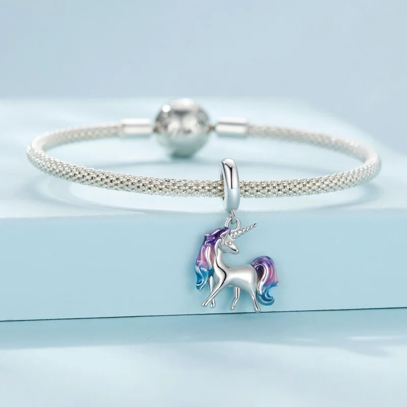 (Bild für) Pandora Style Einhorn-Anhänger - SCC2621 - Ansicht 3