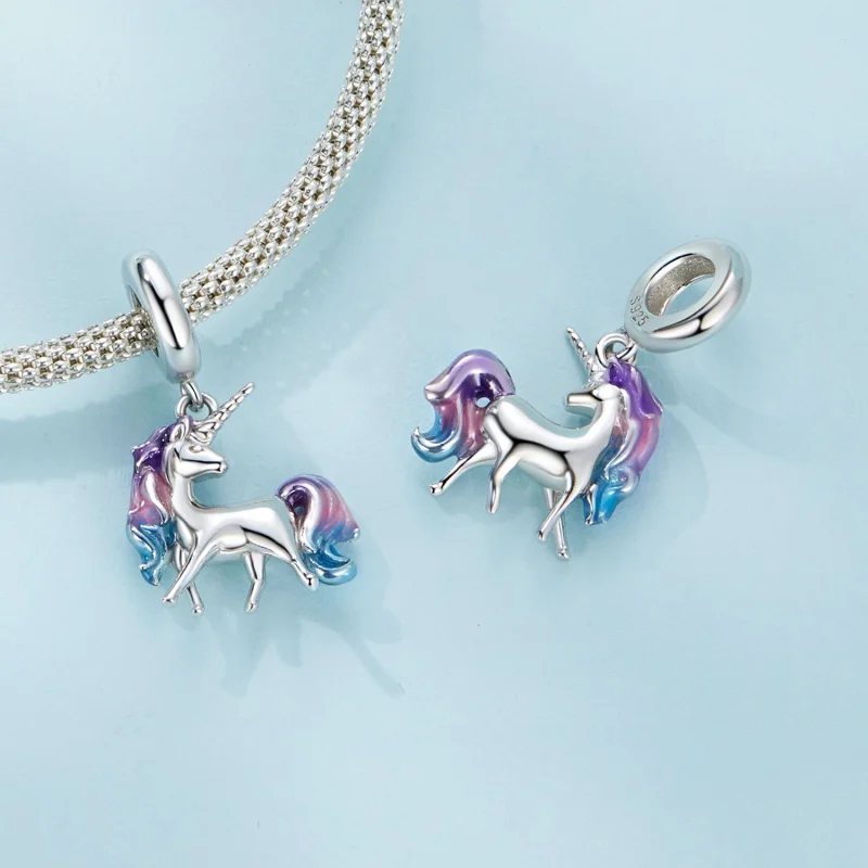 (Bild für) Pandora Style Einhorn-Anhänger - SCC2621 - Ansicht 4