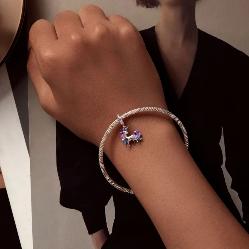 (Bild für) Pandora Style Einhorn-Anhänger - SCC2621 - Ansicht 5