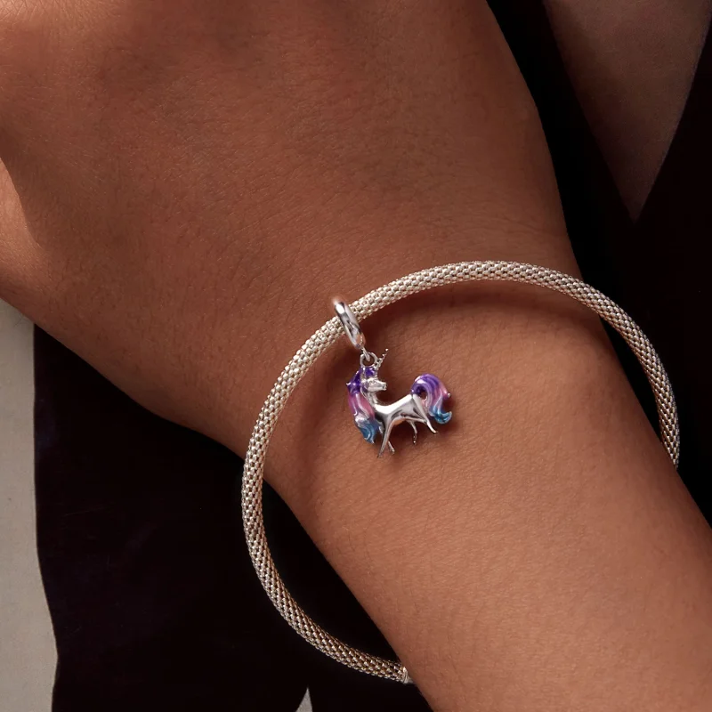 (Bild für) Pandora Style Einhorn-Anhänger - SCC2621 - Ansicht 6