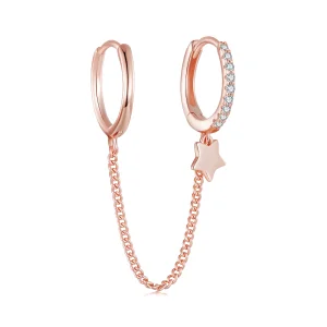 (Bild für) Pandora Style Einzelner Roségold Stern Ohrring - SCE914-C