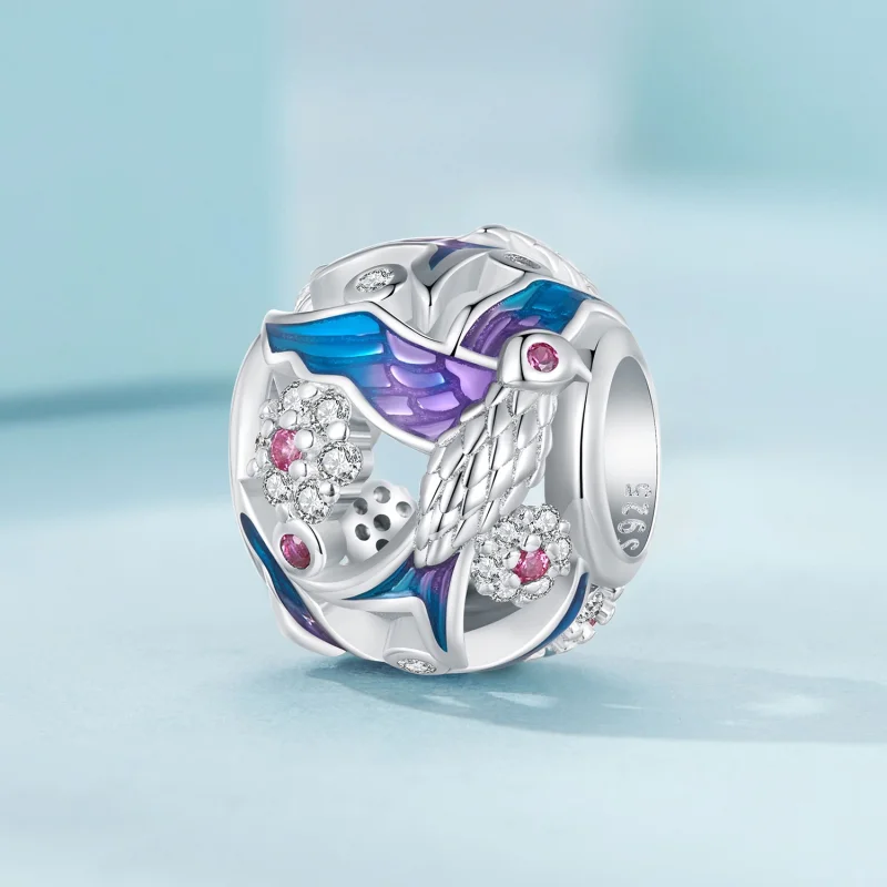 (Bild für) Pandora Style Eisvogel-Anhänger - SCC2627 - Ansicht 2