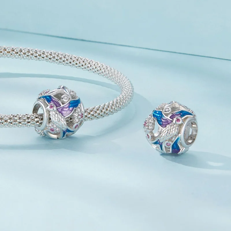 (Bild für) Pandora Style Eisvogel-Anhänger - SCC2627 - Ansicht 4