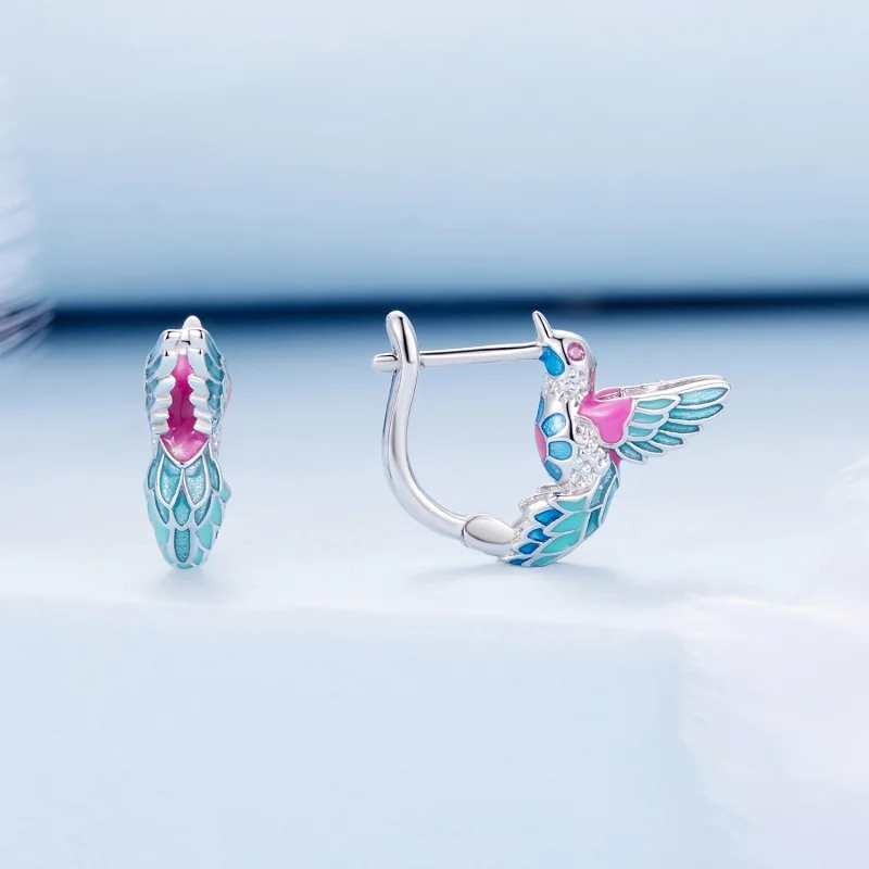 (Bild für) Pandora Style Eisvogel-Reifohrringe - BSE899 - Ansicht 2