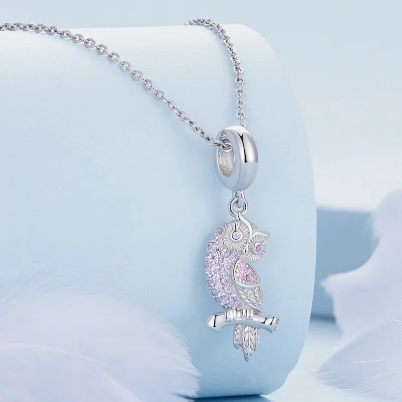 (Bild für) Pandora Style Eulen-Anhänger - BSC832 - Ansicht 2