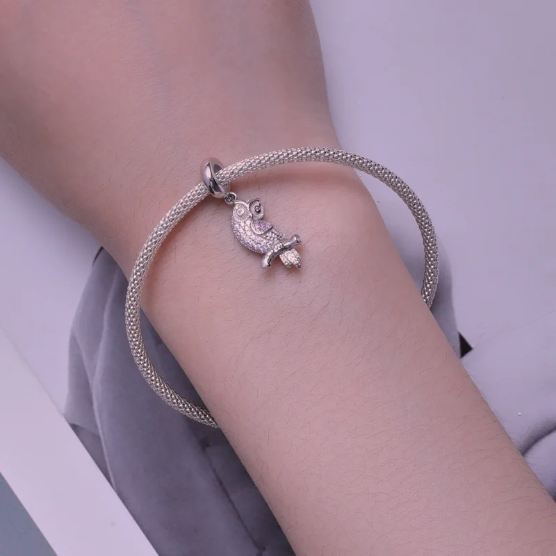 (Bild für) Pandora Style Eulen-Anhänger - BSC832 - Ansicht 5