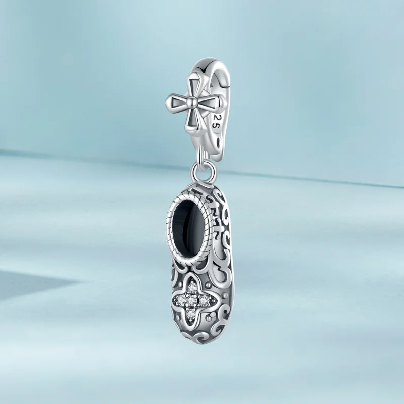 (Bild für) Pandora Style Exquisite Pattern Schuhe Anhänger - SCC2573 - Ansicht 2