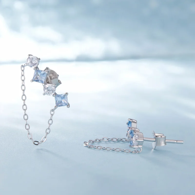 (Bild für) Pandora Style Exquisite Stone Studs Ohrringe - SCE1585 - Ansicht 2
