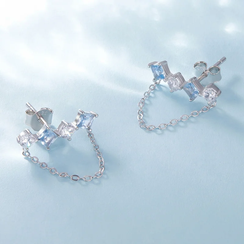 (Bild für) Pandora Style Exquisite Stone Studs Ohrringe - SCE1585 - Ansicht 3