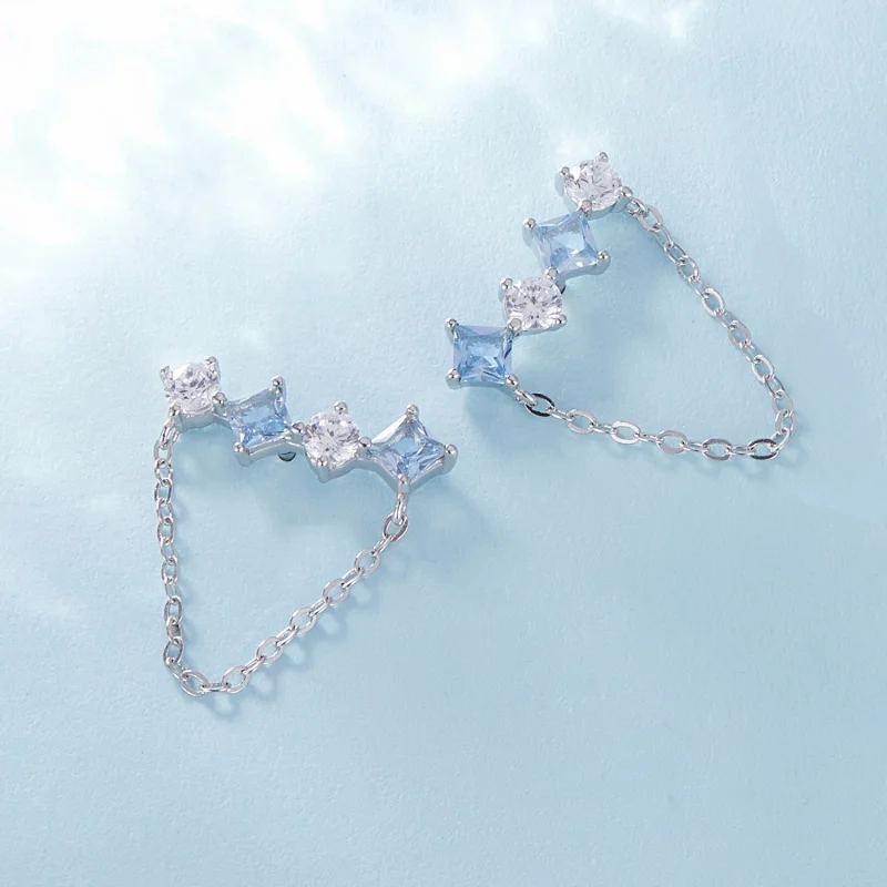 (Bild für) Pandora Style Exquisite Stone Studs Ohrringe - SCE1585 - Ansicht 4