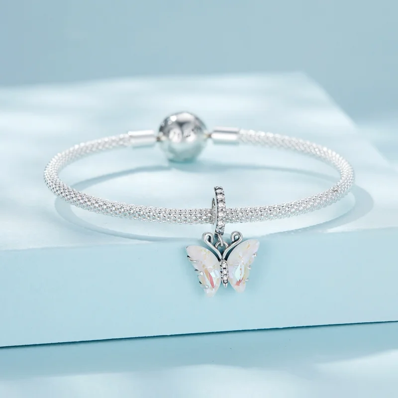 (Bild für) Pandora Style Farbiger Aurora-Schmetterling Anhänger - SCC2305-CF - Ansicht 3