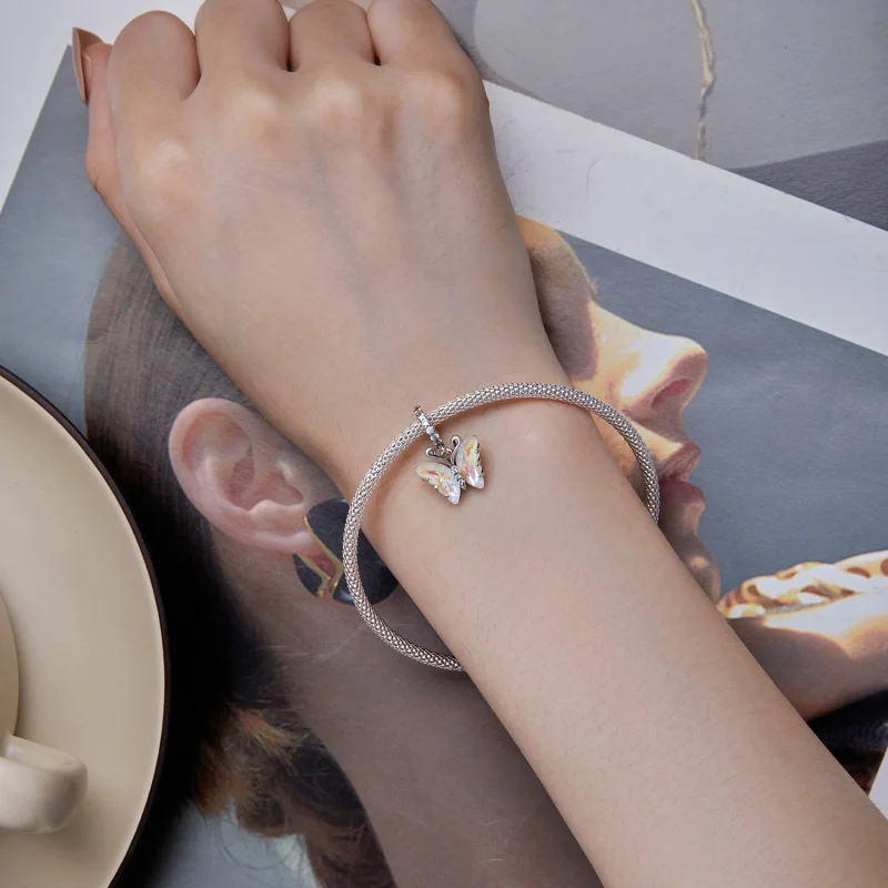 (Bild für) Pandora Style Farbiger Aurora-Schmetterling Anhänger - SCC2305-CF - Ansicht 5