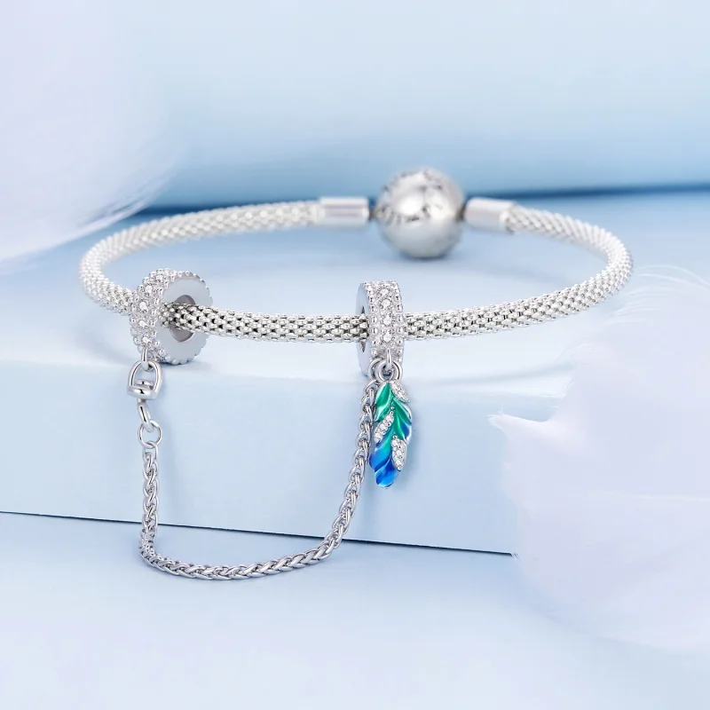 (Bild für) Pandora Style Feather Safe Chain - BSC914 - Ansicht 3