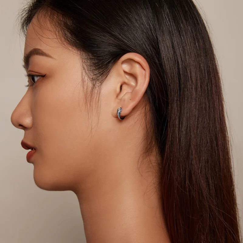 (Bild für) Pandora Style Feder-Ohrringe - BSE882 - Ansicht 5