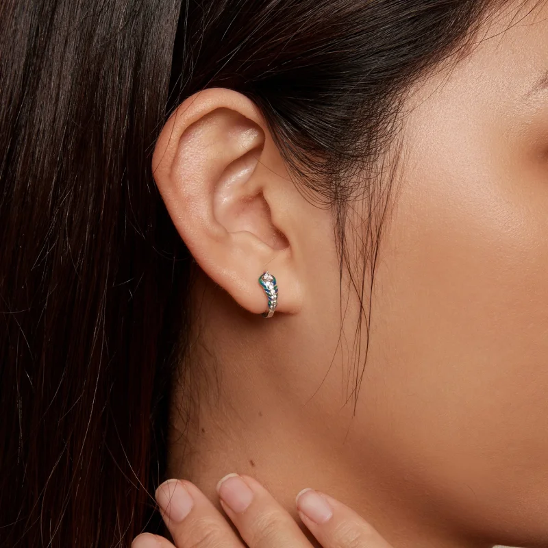 (Bild für) Pandora Style Feder-Ohrringe - BSE882 - Ansicht 6