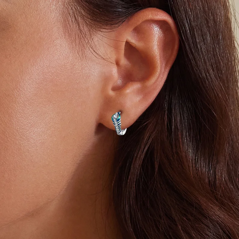 (Bild für) Pandora Style Feder-Ohrringe - BSE882 - Ansicht 9