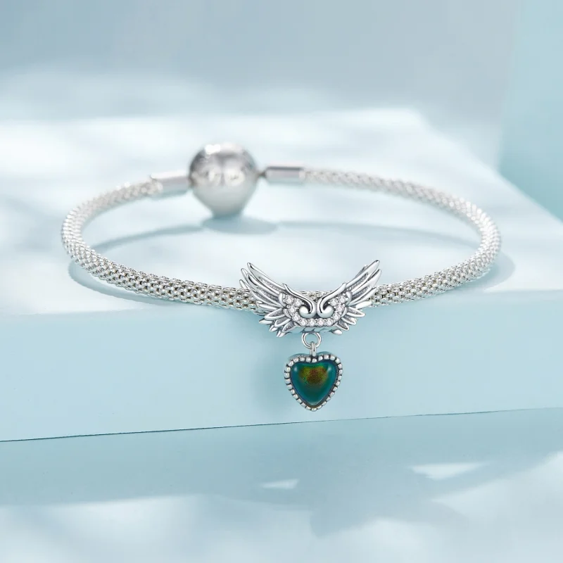 (Bild für) Pandora Style Flügel Wächter Emotionaler Stein Anhänger - SCC2581 - Ansicht 6