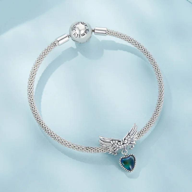(Bild für) Pandora Style Flügel Wächter Emotionaler Stein Anhänger - SCC2581 - Ansicht 8