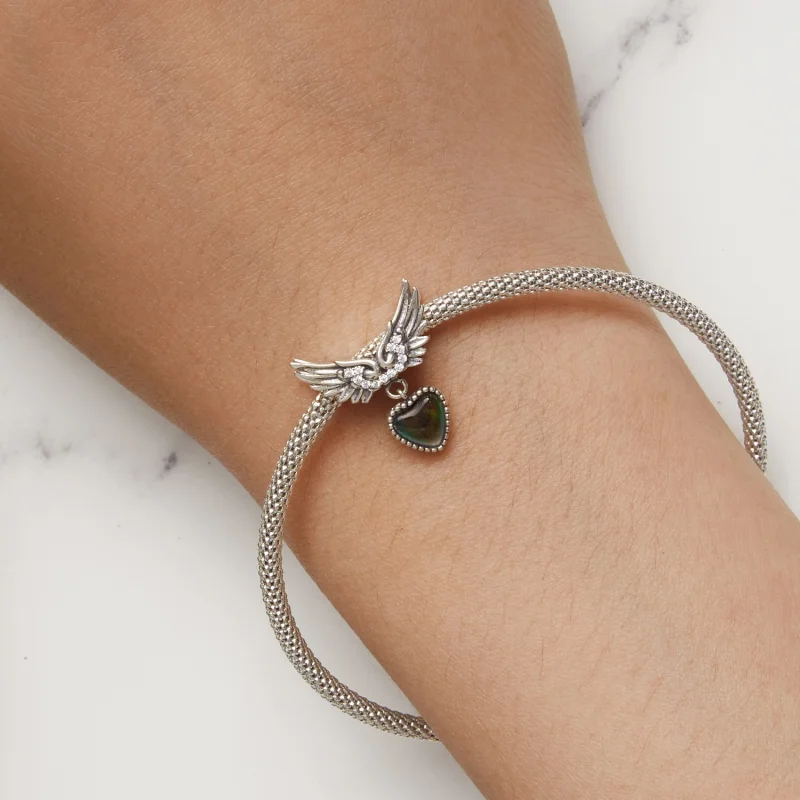 (Bild für) Pandora Style Flügel Wächter Emotionaler Stein Anhänger - SCC2581 - Ansicht 10